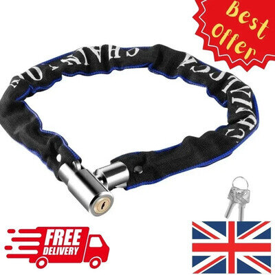 Bike Lock Chain Lock Heavy Duty Bike Bicycle Security Padlock Motorcycle UK