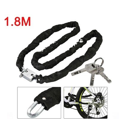 1.8m Heavy Duty Security Chain Lock Metal Padlock for Motorbike Bike Anti-Theft