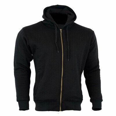 Motorbike Safety Protection CE Armoured Fleece Hoodie Jacket Zip Pockets Summer