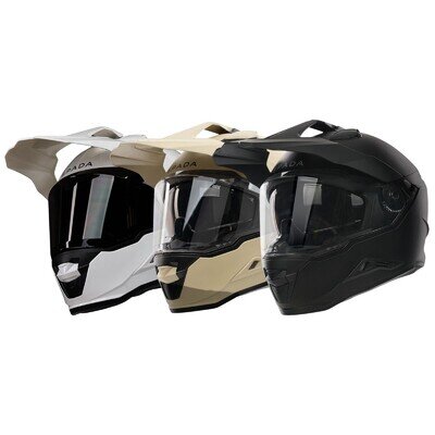 Spada Nitride Plain Adventure Motorcycle Helmet ECE ACU Approved Motorbike Lid