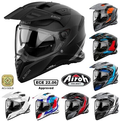 Airoh Bandit Full Face Adventure Motorcycle Helmet ECE 22.06 & ACU Gold Approved