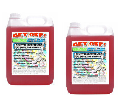 10 Litre Motorcycle Motocross Bike Cycle MTB Cleaner Degreaser 5 Litre Twin Pack