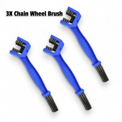 Chain Cleaning Brush Wheel Lube Tool Motorcycle Motorbike Bicycle Motocross