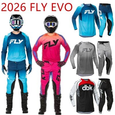 2026 FLY Motocross Gear Set Blue MX Kit Jersey & Pants Off-Road Enduro Race Suit