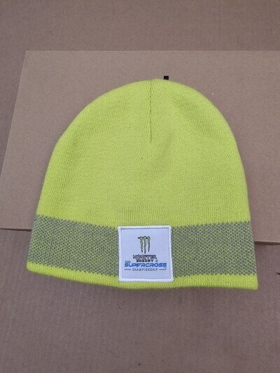 Monster Energy Super Motocross Official Event Beanie lime green