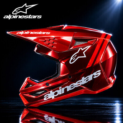 NEW ALPINESTARS 2027 SM3 MOTOCROSS ENDURO HELMET ECE2206 ATV DHMTB GLOSS RED