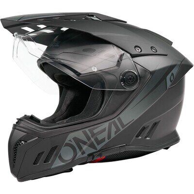 2026 ONEAL SIERRA HELMET ECHO SOLID BLACK EC2206 ENDURO TRIAL VISOR OFF ROAD