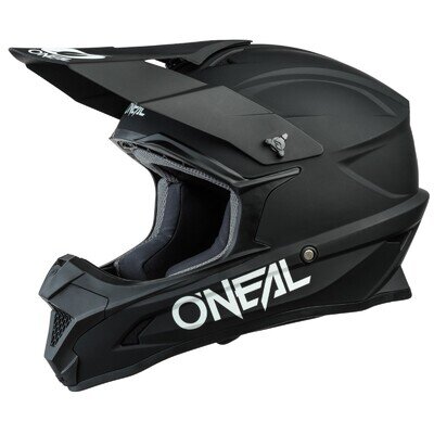 O'Neal Motocross Helmet 1 Series Solid Black X-Large MX Off Road Motorbike 1SRS