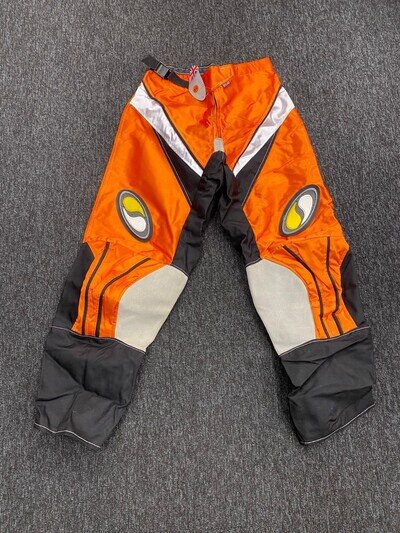 Spirit Kids Black/Orange Motocross MX Pants - 30"