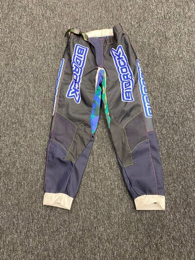 Bigrock Kids Black/Blue/Green Motocross MX Pants - 26"