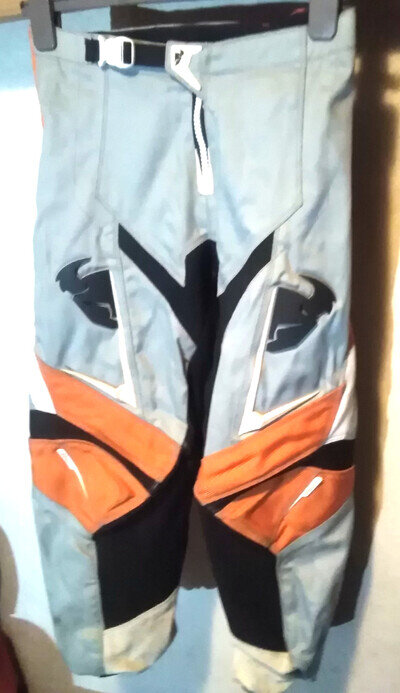 Kids motocross kit clothing THOR RACE PANTS USED SIZE 28.