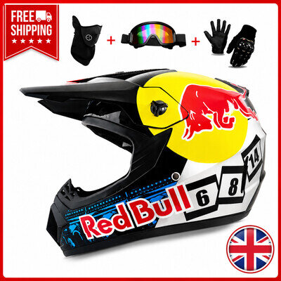 Adult Off Road Motocross Helmet ATV MTB DH DOT Approved Full Face UK STOCK FAST