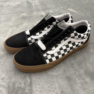 Vans Sneakers Mens 11.5 Laces Black/White Gum Check Off The Wall Checkered BMX