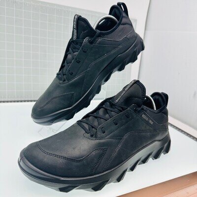 ECCO MX Low Men 13-13.5 Black Leather Motocross Sole Sneakers 82018402001