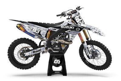 Suzuki Motocross MX Graphics Decal Sticker Kit Puzed | RM RMZ DRZ All Models