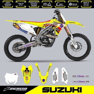 SUZUKI MX Graphics Kit Motocross Graphics Decals RM RMZ 125-450 TROY