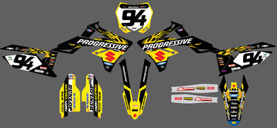 Custom MX Graphics Kit SUZUKI RM all sizes and models sticker thick factory fast