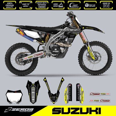 SUZUKI MX Graphics Kit Motocross Graphics Decals RM RMZ 125-450 ZEST YEL