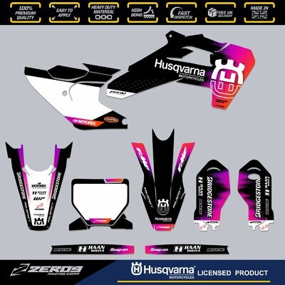HUSQVARNA 85 MOTOCROSS GRAPHICS MX GRAPHICS KIT DECALS STICKERS TC 85 VIBE