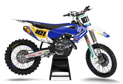 HUSQVARNA MOTOCROSS GRAPHICS KIT Heritage MX DECALS : 50 65 85 125 250 450