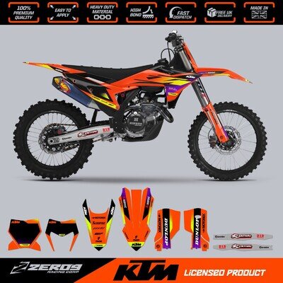 KTM MX Graphics Kit Motocross Graphics Decals SX SXF EXC EXCF 125-500 APEX ORG
