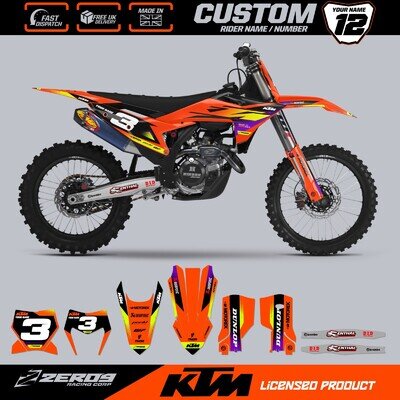 KTM MOTOCROSS GRAPHICS, CUSTOM MX GRAPHICS KIT DECAL , SX SXF EXC EXCF APEX