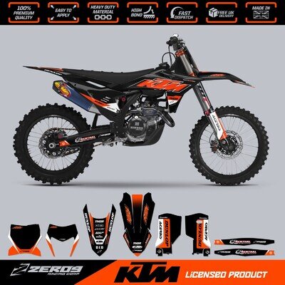 KTM MX Graphics Kit Motocross Graphics Decals SX SXF EXC EXCF 125-500 CORE ORG