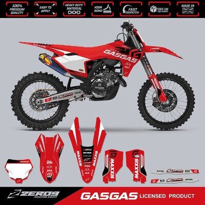 GASGAS MOTOCROSS GRAPHICS KIT MX GRAPHICS DECALS STICKERS MC MCF EC TRAK RED/BLK