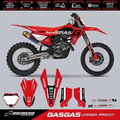GASGAS MOTOCROSS GRAPHICS KIT MX GRAPHICS DECALS STICKERS MC MCF EC ICON RED