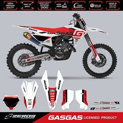 GASGAS MOTOCROSS GRAPHICS KIT MX GRAPHICS DECALS STICKERS MC MCF EC ICON WHITE