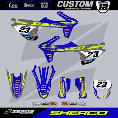 SHERCO SE SEF ENDURO MOTOCROSS GRAPHICS KIT CUSTOM MX GRAPHICS DECALS SYNC