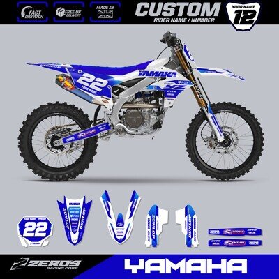 YAMAHA MOTOCROSS GRAPHICS CUSTOM MX GRAPHICS DECAL KIT YZ YZF NOVA BLUE