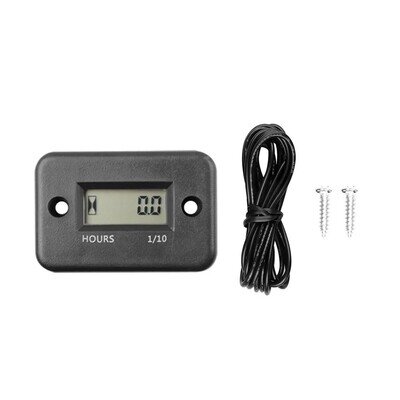 BLACK MOTORCYCLE/ATV MOTOCROSS ENDURO DIGITAL HOUR METER NEW