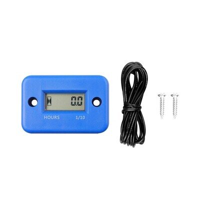 BLUE MOTORCYCLE/ATV MOTOCROSS ENDURO DIGITAL HOUR METER NEW