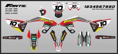 FANTIC XX 125 250 XE 2021 2022 MOTOCROSS DECALS GRAPHICS MX KIT ENDURO