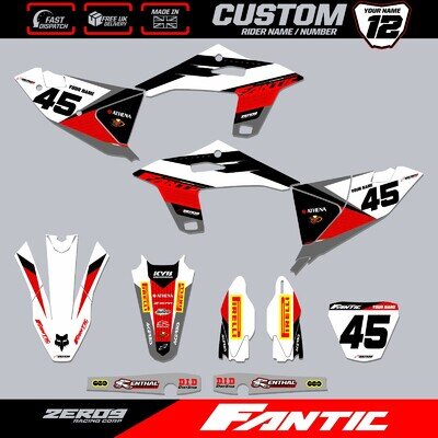 FANTIC XX XE MOTOCROSS GRAPHICS KIT CUSTOM MX GRAPHICS DECALS CORE