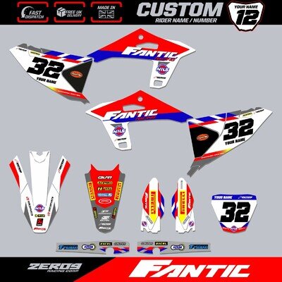 FANTIC XX XE MOTOCROSS GRAPHICS KIT CUSTOM MX GRAPHICS DECALS AERO