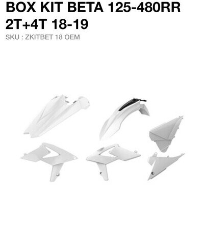 Beta Rr Enduro Plastic Kit White Polisport 18-19