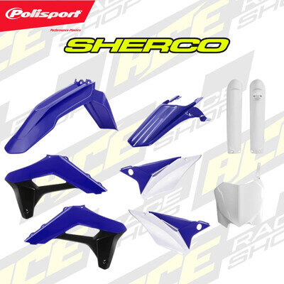 POLISPORT PLASTIC BOX KIT SHERCO SC/SCF 19-23 FULL ENDURO (INC FRONT PLATE &