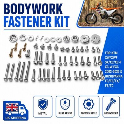 Silver Bodywork Bolt Kit For KTM For Husqvarna SXF EXC-F Motocross 2003-2025 Set