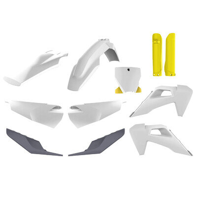 Husqvarna Plastic Kit TC / FC 2019 - 2022 WHITE Motocross Polisport 91121