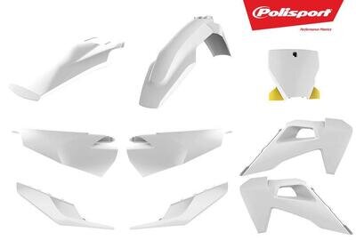 Husqvarna Plastic Kit TC FC 2019 - 2022 OEM White Blue 91098 Polisport Motocross