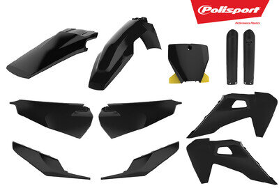 Husqvarna Plastic Kit TC / FC 2019 - 2022 Black Motocross Polisport 91122