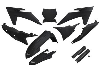 KTM Plastics Kit SX SXF XC 2023 - 2024 All Black Motocross UFO KTKIT529F@001