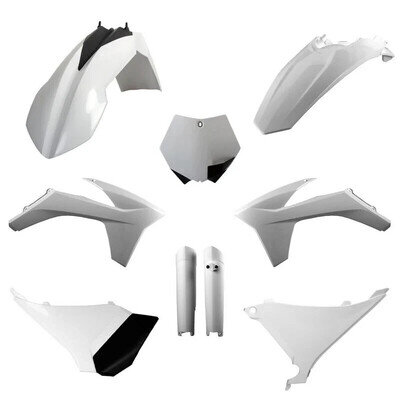 KTM Plastics Kit SX 2011 EXC 2012 - 2013 ALL White POLISPORT Motocross 91442