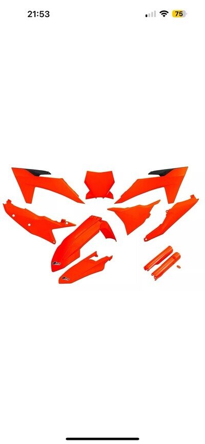 KTM Plastics Kit SX SXF XC 2023 - 2024 Neon Orange Motocross UFO KTKIT529F@FFLU
