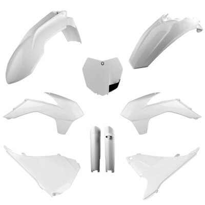 KTM Plastic Kit SX SXF 125 - 450 2013 - 2014 White Polisport motocross fairings