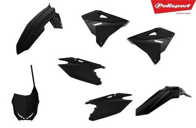 SUZUKI restyle Plastic Kit RM 125 / RM 250 2001 - 2008 ALL Black Motocross 90865