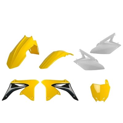 Suzuki Plastic Kit RMZ 250 2010 - 2018 OEM Yellow White Polisport Motocross