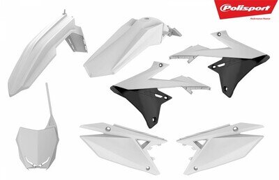 SUZUKI Plastic Kit RMZ 250 2019 - 2023 All White Motocross Polisport 90764